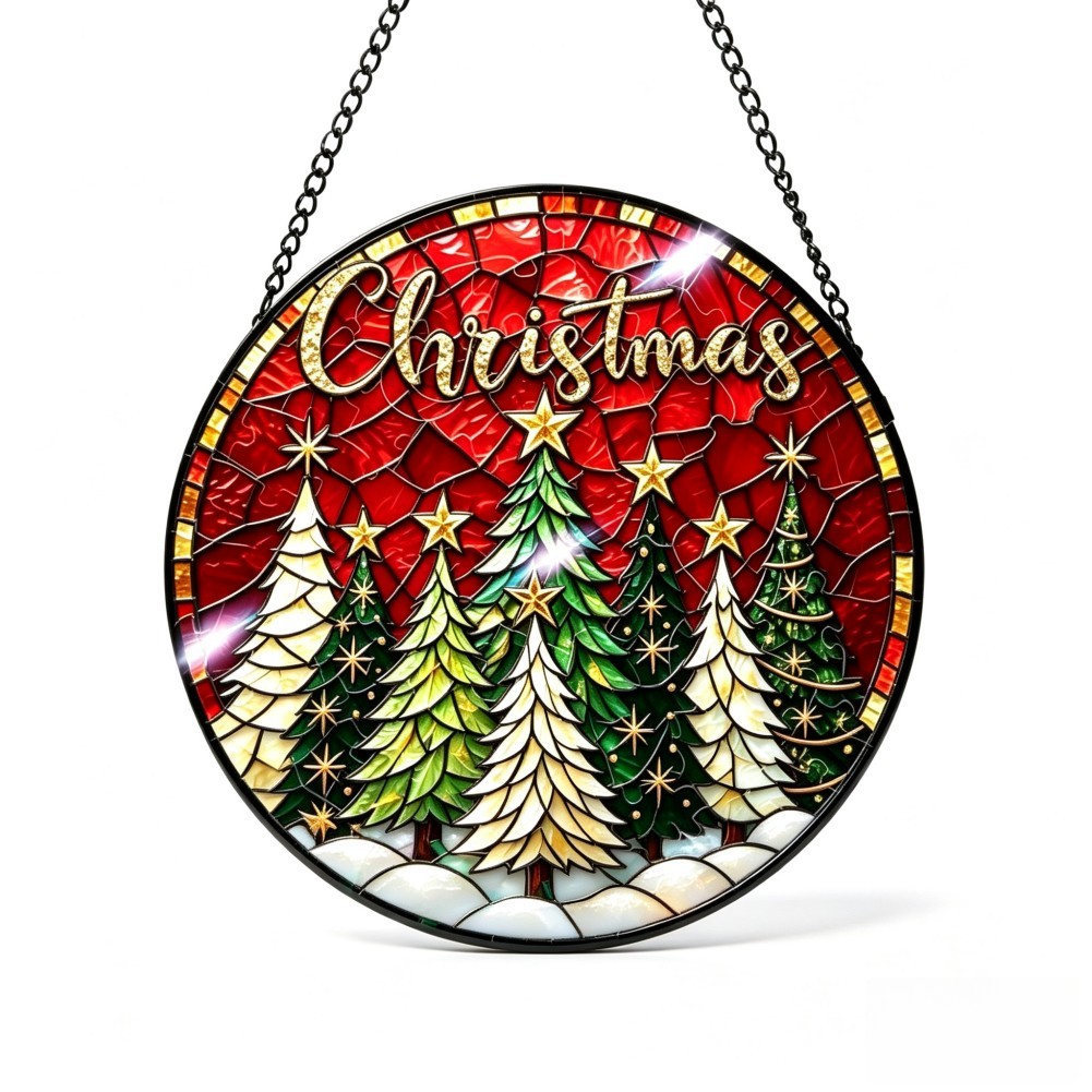 Interior Design Kitchen And Living Room - 20cm Glass Sun Catcher Santa Design