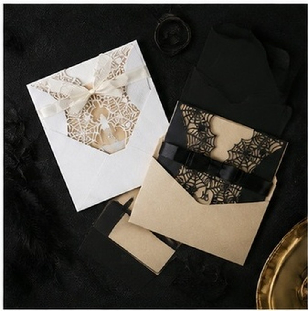 Interior Design Web - 10Pcs Halloween Invitation Cards Envelopes Set
