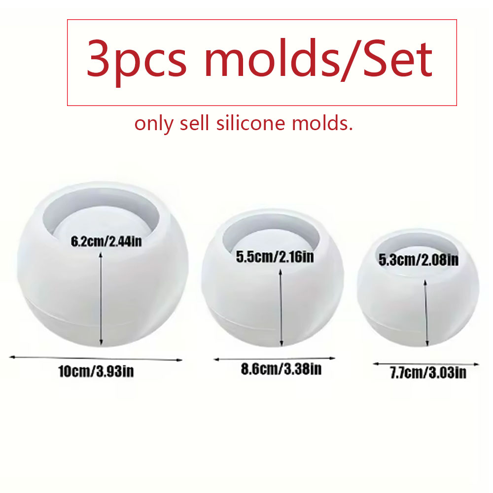 3pcs Round Flower Pot Silicone - Terrazzo Pot Cement ulasan dan harga