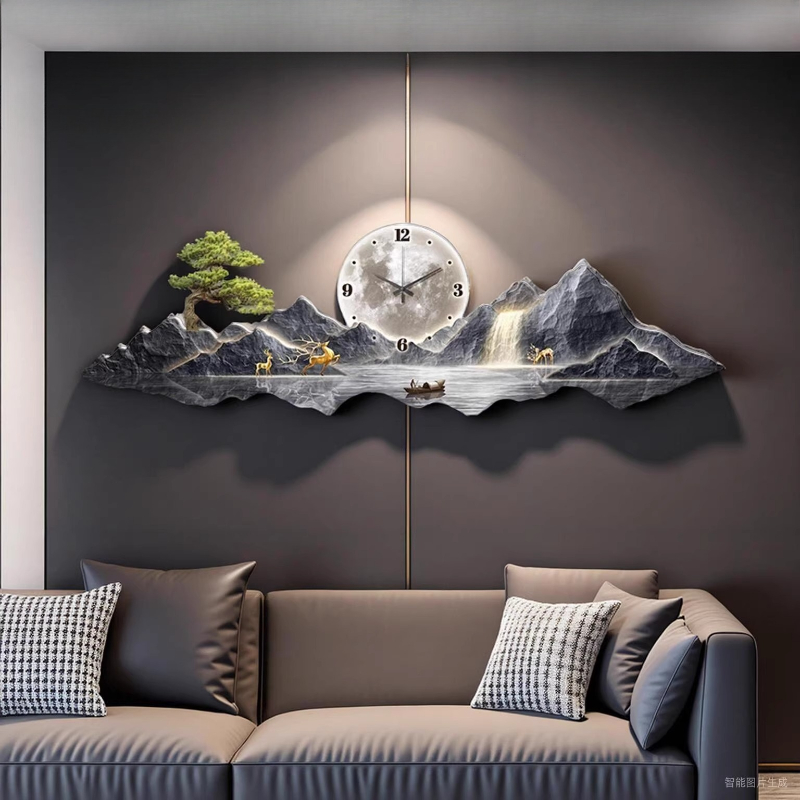 Luxury Light Wall clock Living - Interior Design Kitchen And Living Room ulasan dan harga