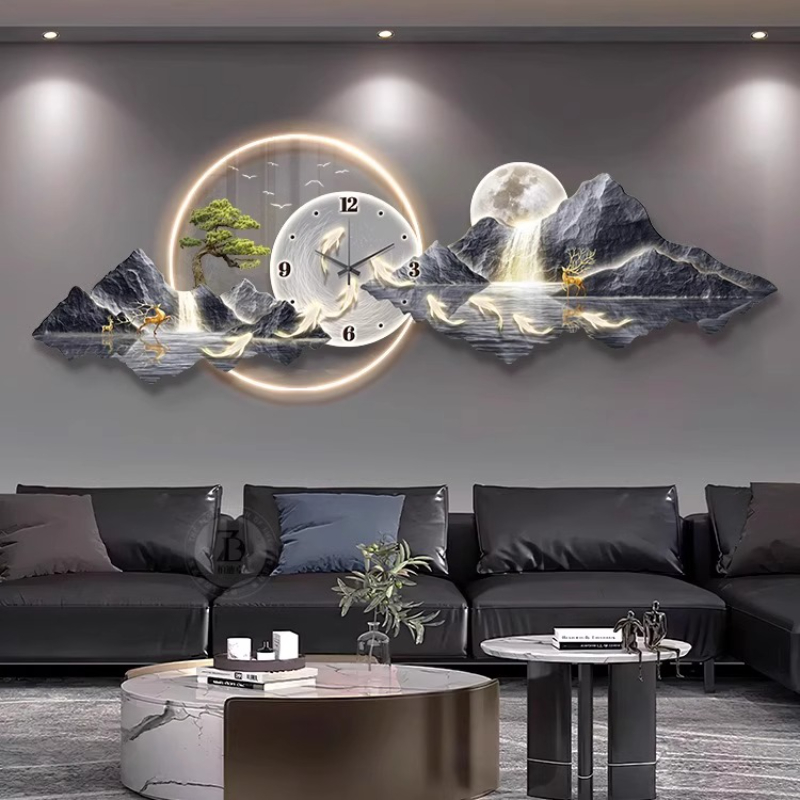 Luxury Light Wall clock Living - Interior Design Kitchen And Living Room ulasan dan harga