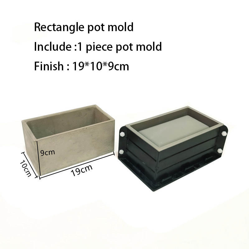 Large Rectangle Flower Pot Sil - Terrazzo Pot Cement ulasan dan harga