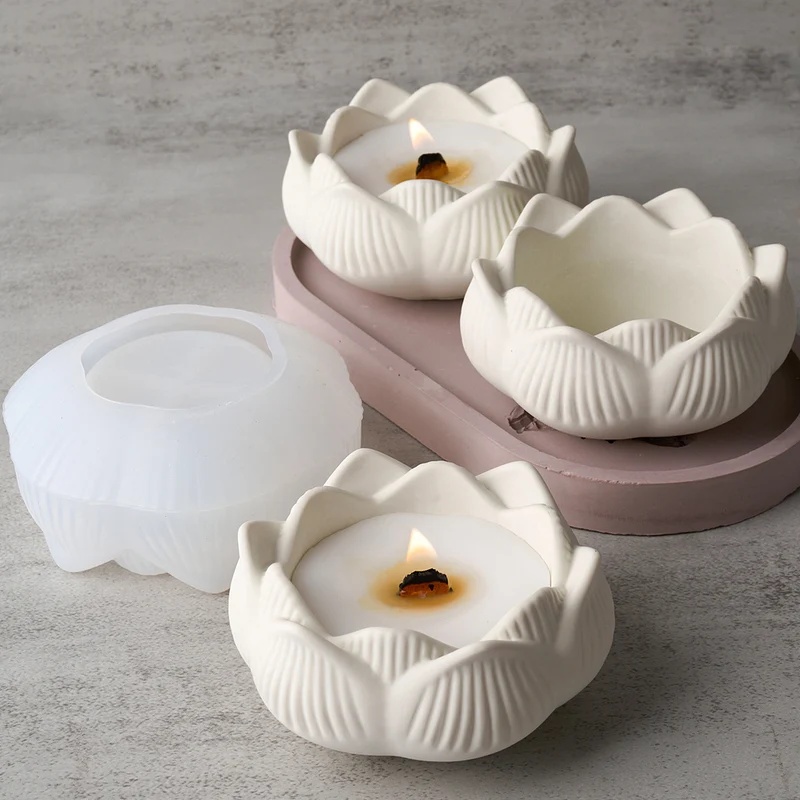 Lotus Shaped Silicone Mold for - Terrazzo Pot Cement ulasan dan harga