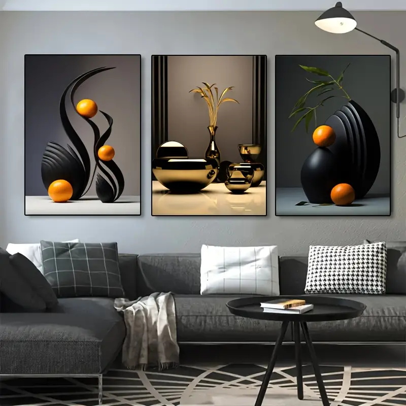 3pcs/set Abstract Canvas Print - Interior Design Sketch ulasan dan harga
