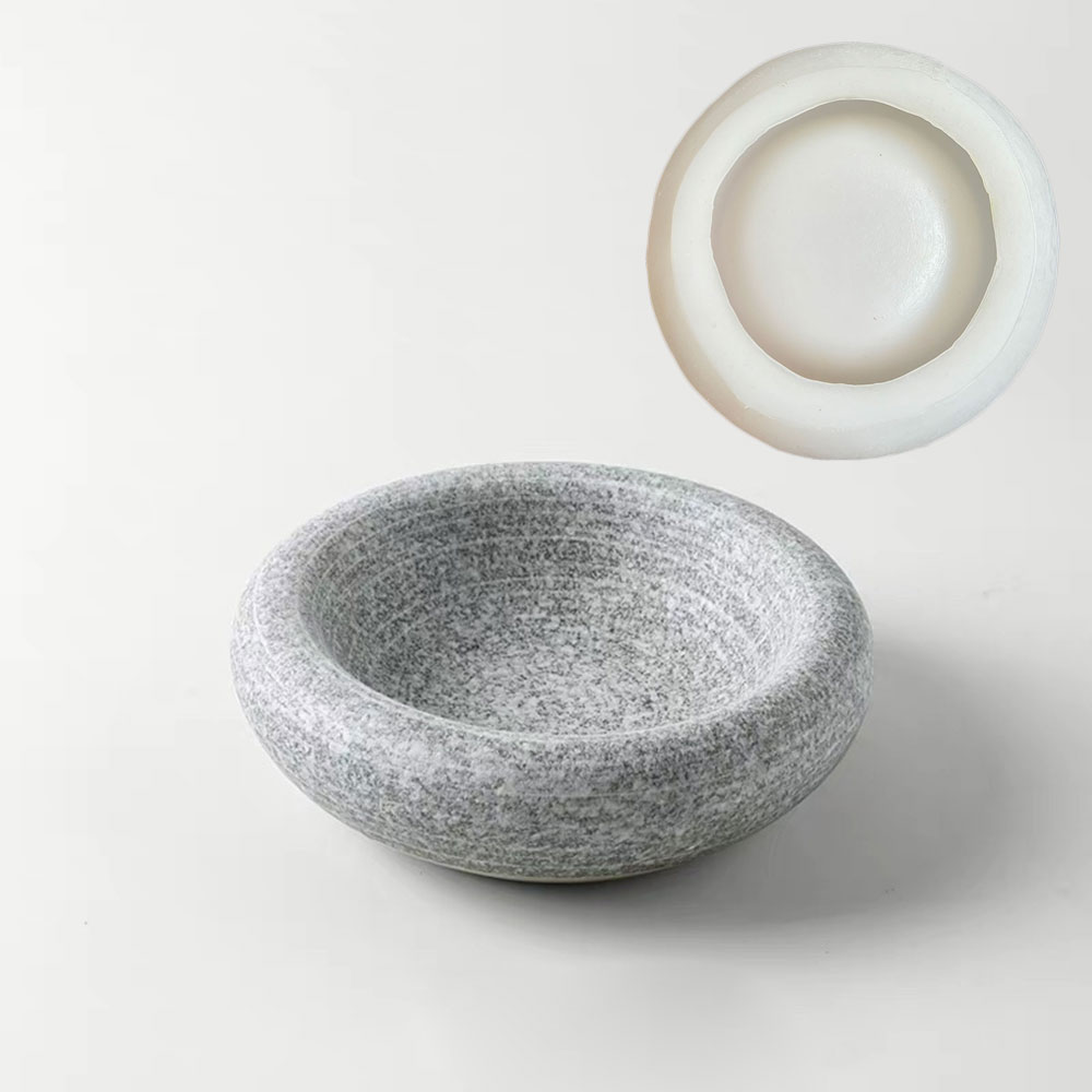 Round Cement Bowl Silicone Mol - Terrazzo Pot Cement ulasan dan harga