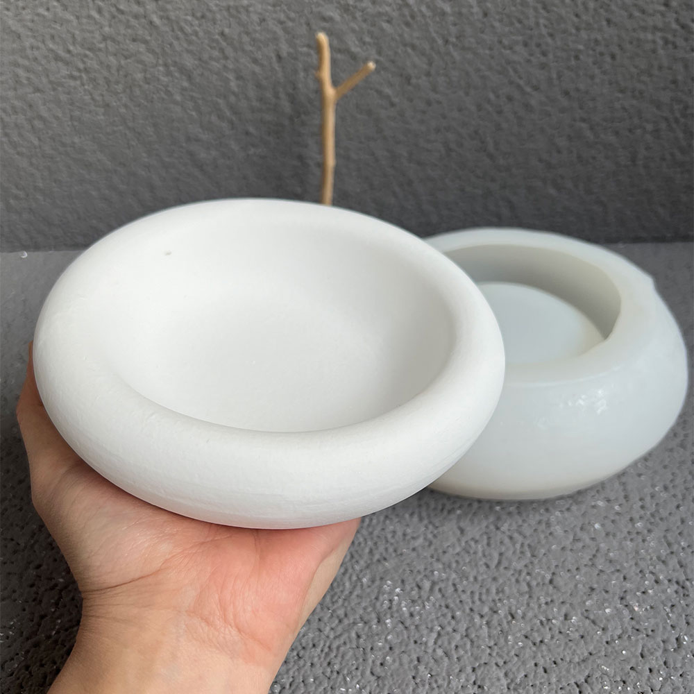 Round Cement Bowl Silicone Mol - Terrazzo Pot Cement ulasan dan harga