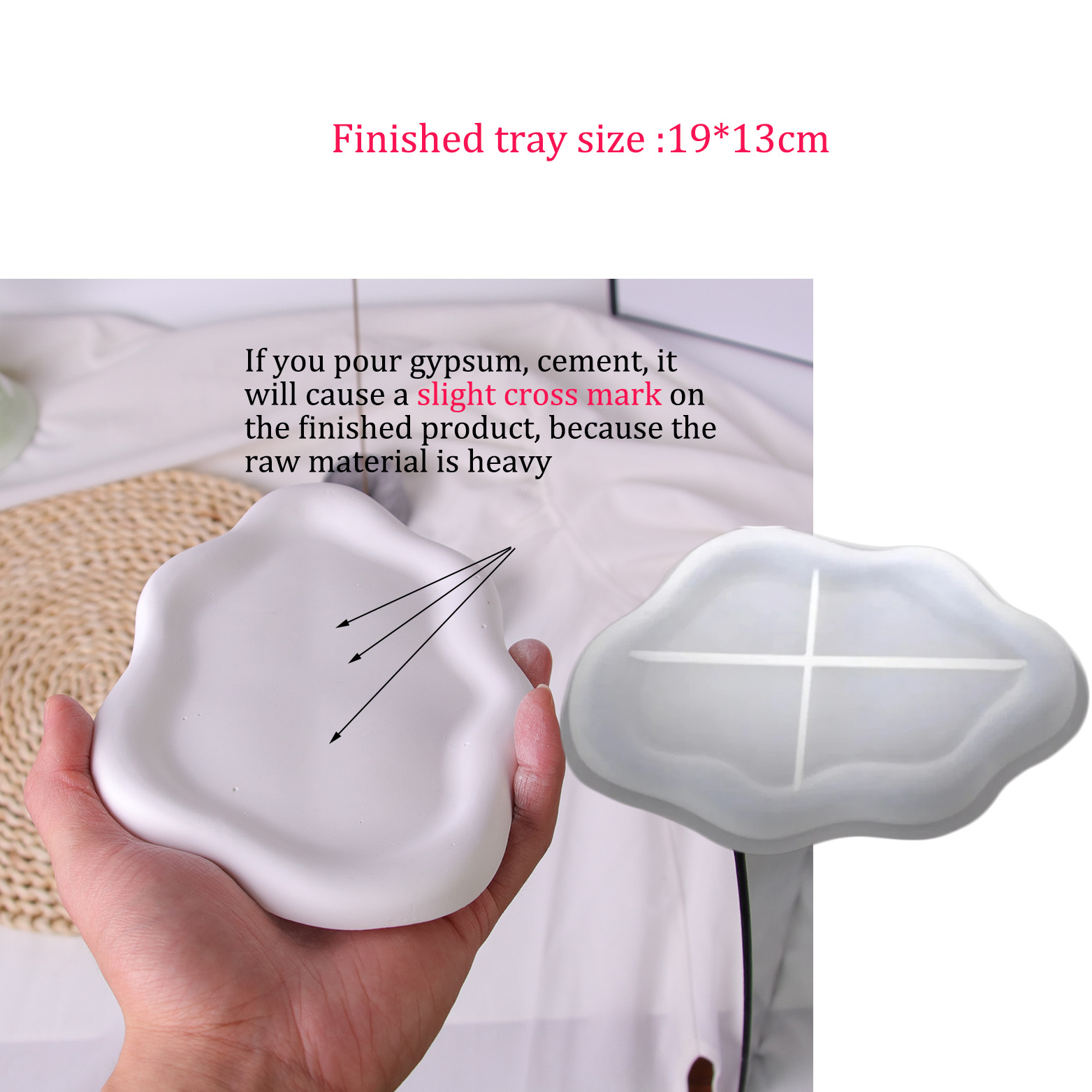 Cloud Tray Silicone Molds for  - Terrazzo Pot Cement ulasan dan harga