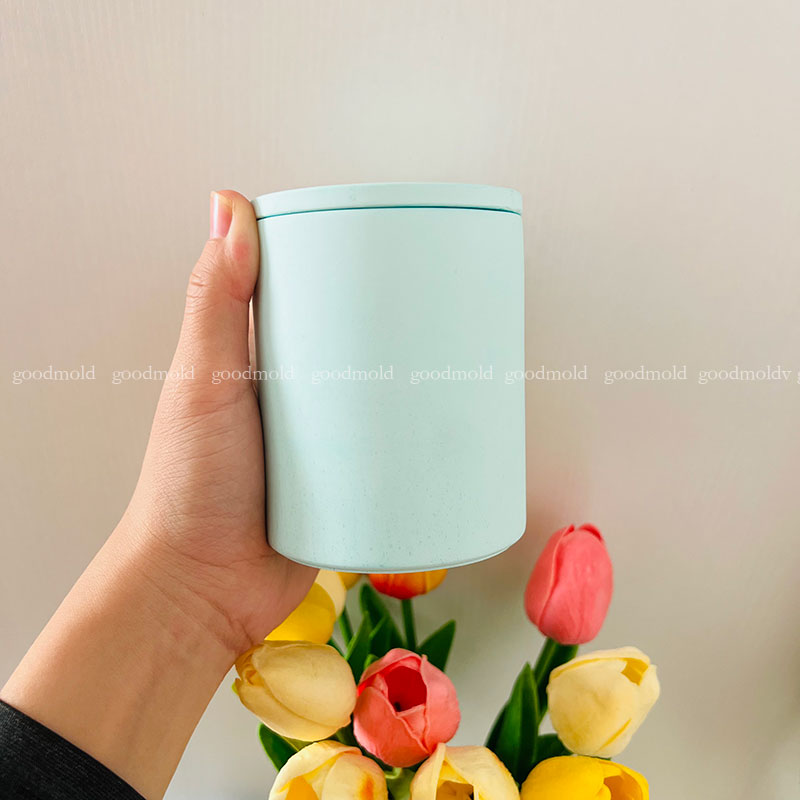 10cm Concrete Jar Silicone Mol - Terrazzo Pot Cement ulasan dan harga