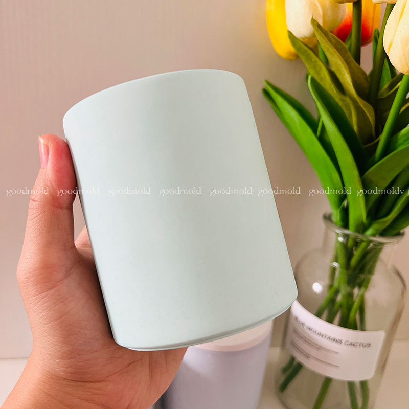 10cm Concrete Jar Silicone Mol - Terrazzo Pot Cement ulasan dan harga