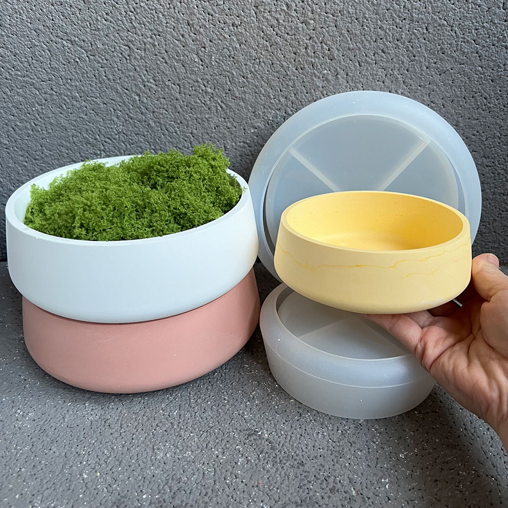 Large Bowl Flower Pot Silicone - Terrazzo Pot Cement ulasan dan harga