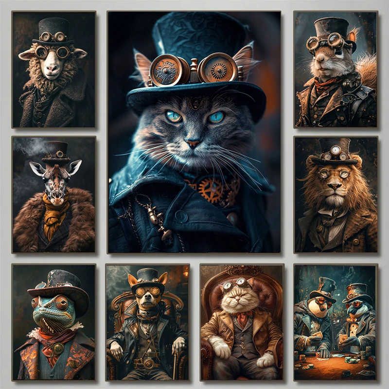 Cool Steampunk Animals Portrai - Interior Design Sketch ulasan dan harga