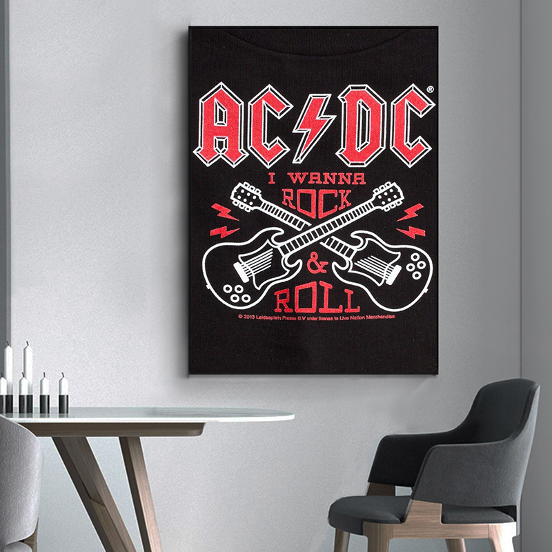 AC_DC Band Canvas Art Retro Po - Interior Design Sketch ulasan dan harga