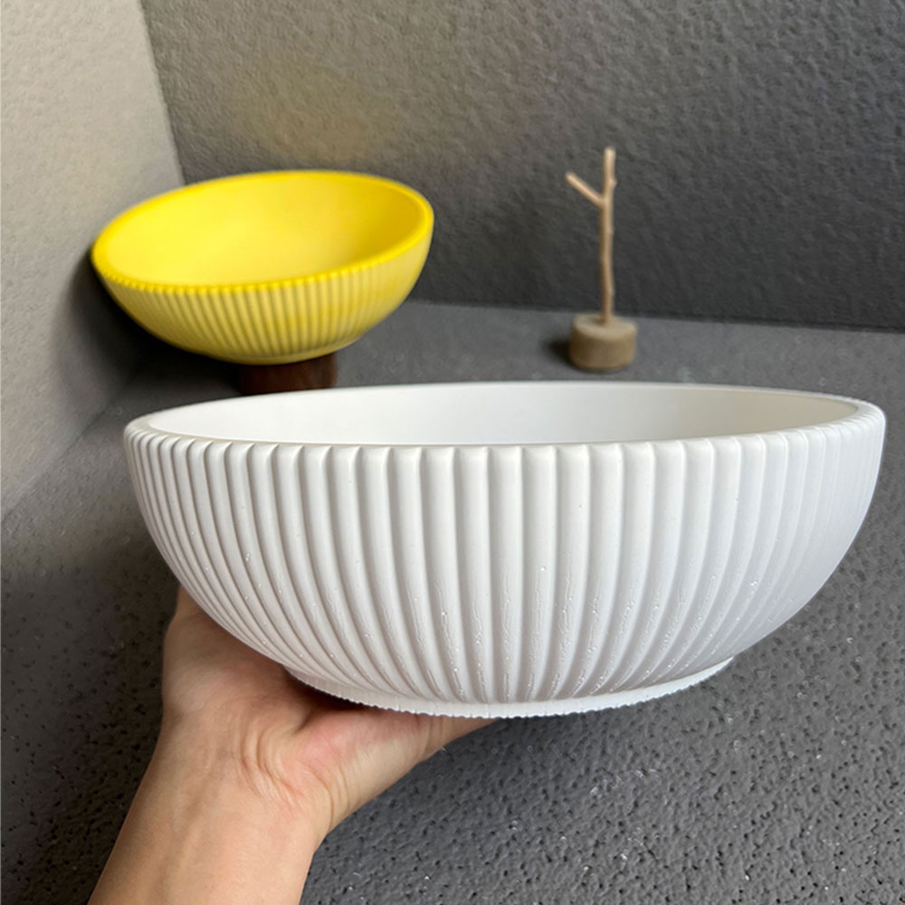Large Bowl Candle Vessel Concr - Terrazzo Pot Cement ulasan dan harga