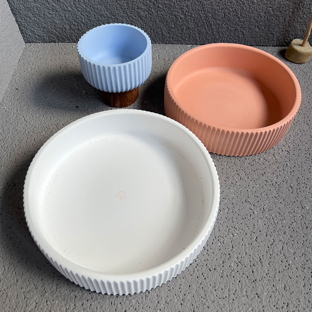 Large Bowl Candle Vessel Concr - Terrazzo Pot Cement ulasan dan harga