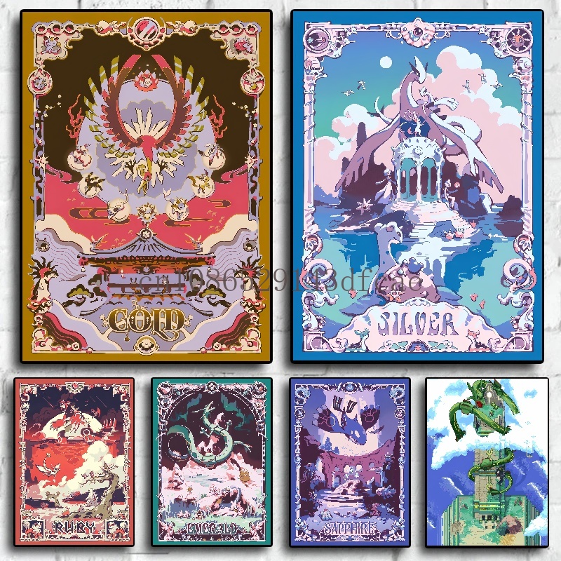 Pokemon Retro Cartoon Poster C - Interior Design Modern ulasan dan harga