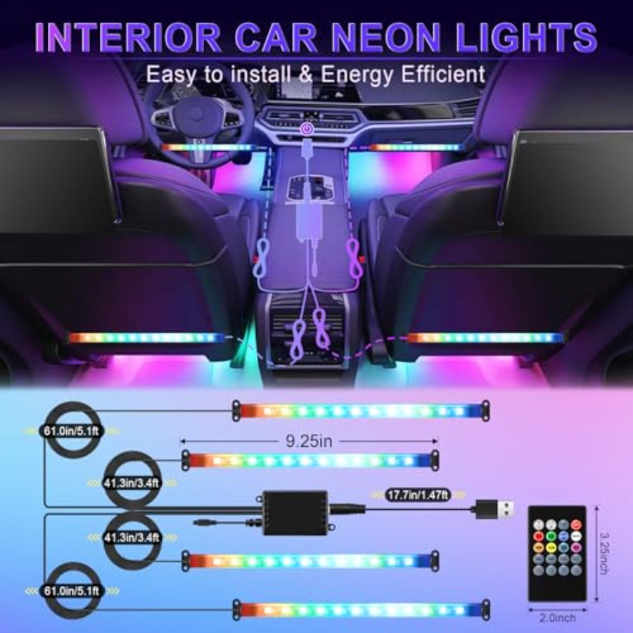 Interior Car LED Lights, Smart - Interior Design Apps ulasan dan harga