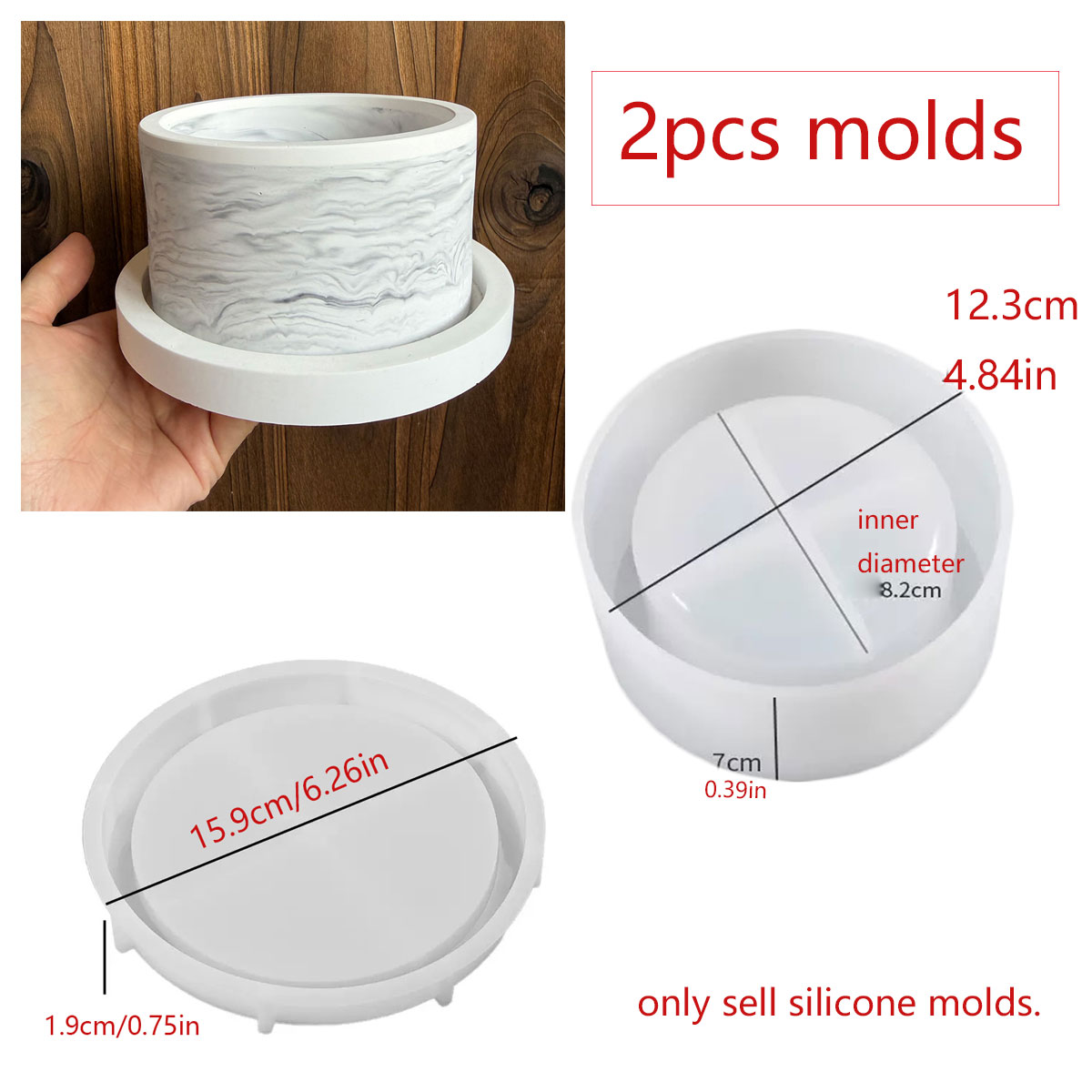 Large Concrete Planter Mold Si - Terrazzo Pot Cement ulasan dan harga