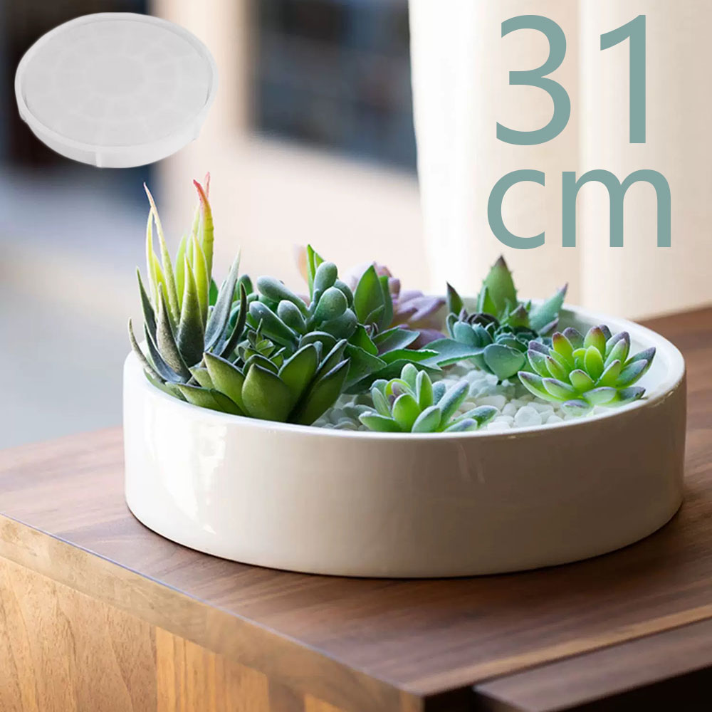 31cm Round Cement Flower Pot S - Terrazzo Pot Cement ulasan dan harga