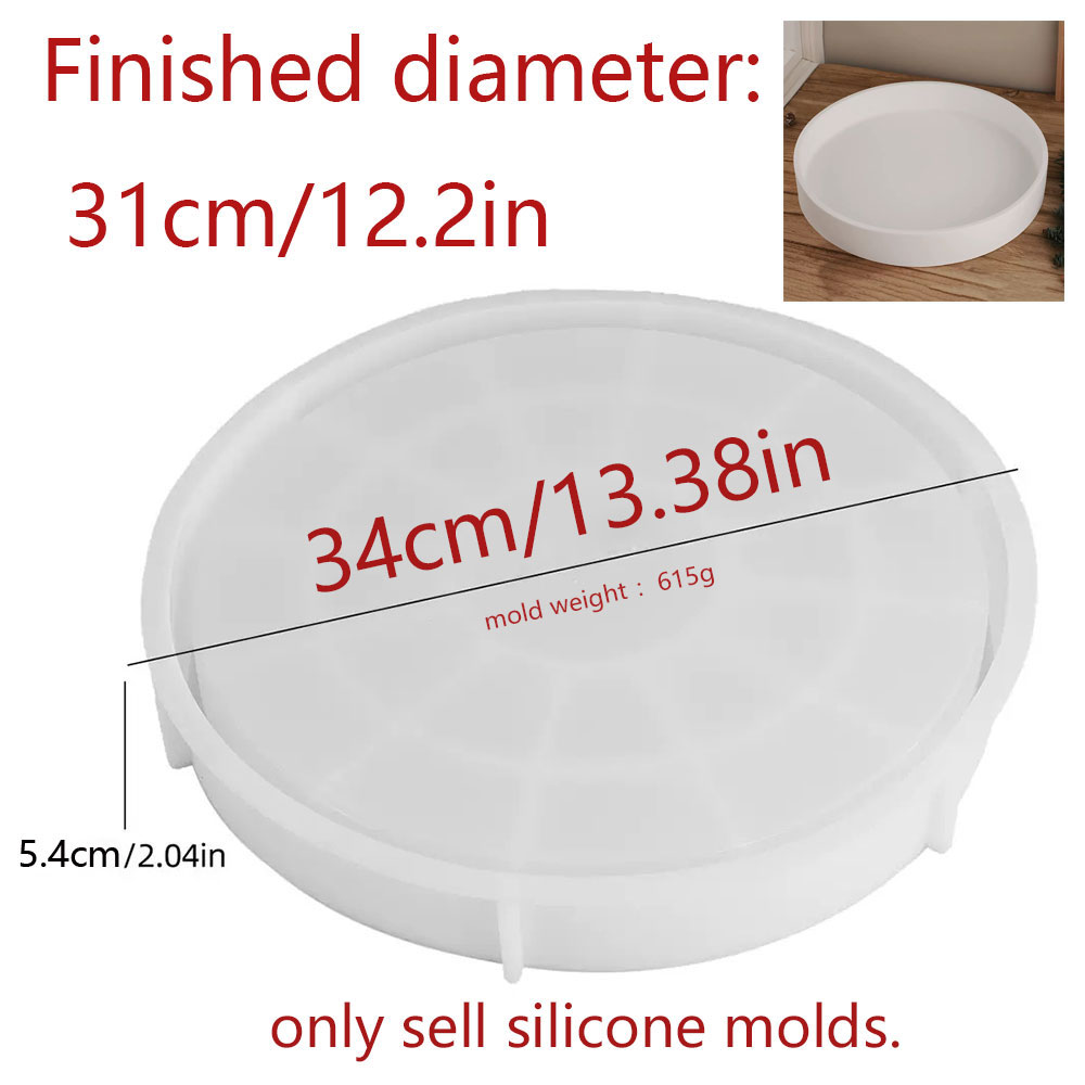 31cm Round Cement Flower Pot S - Terrazzo Pot Cement ulasan dan harga