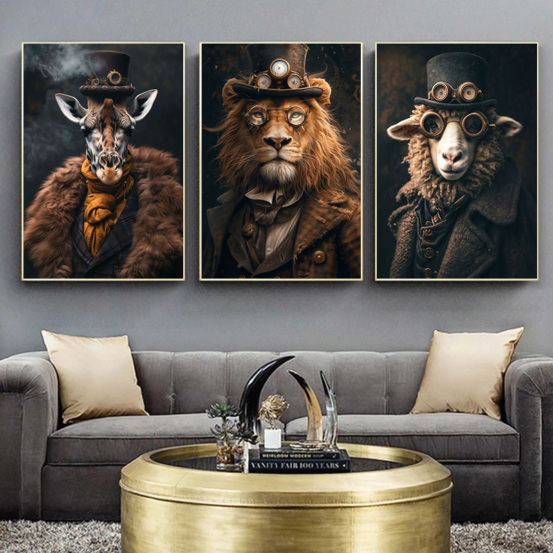 Cool Steampunk Animals Portrai - Interior Design Sketch ulasan dan harga
