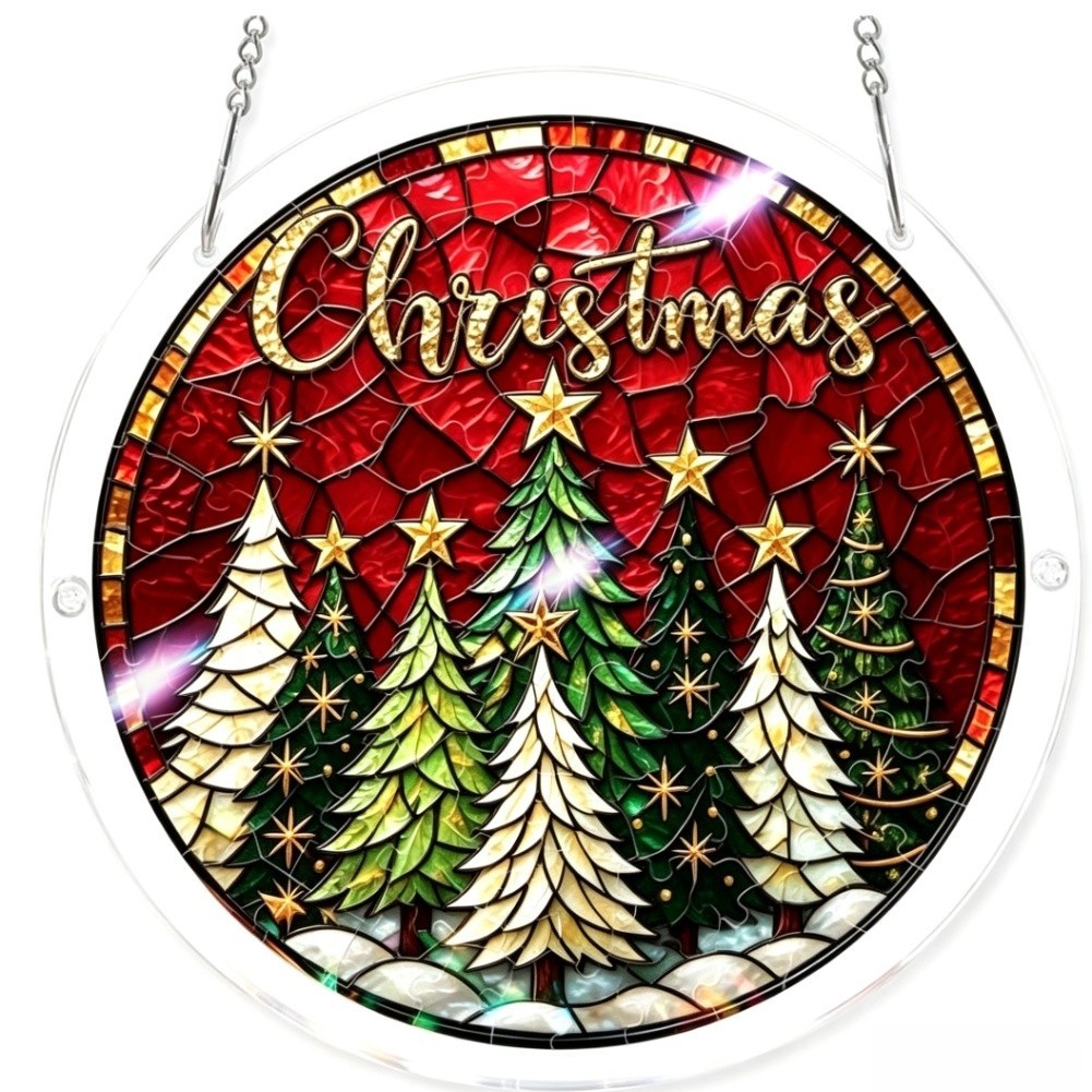 20cm Glass Sun Catcher Santa D - Interior Design Kitchen And Living Room ulasan dan harga