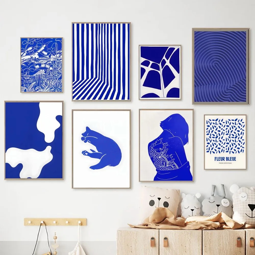 Abstract Klein Blue Simple Pos - Interior Design Sketch ulasan dan harga