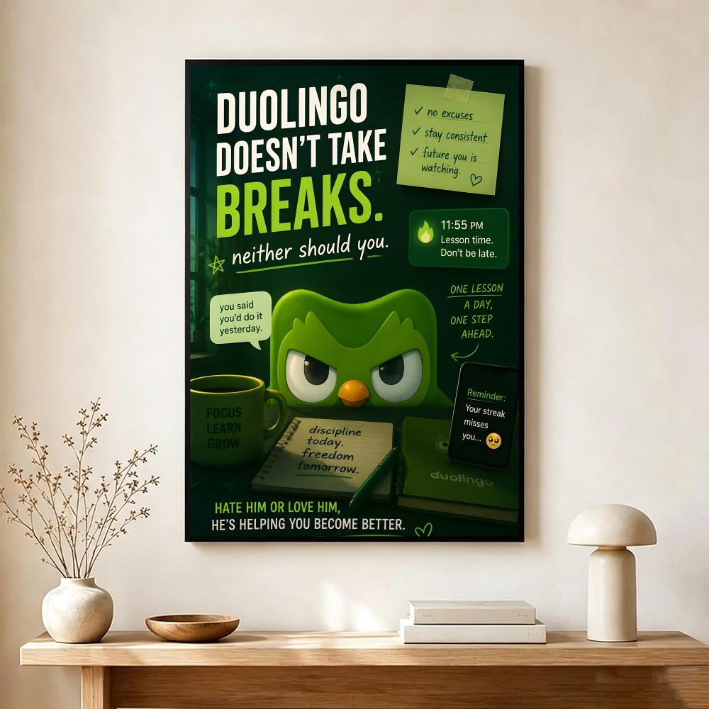 Language App D-duolingo Poster - Interior Design Apps ulasan dan harga