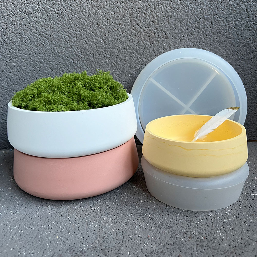 Concrete Bowl Silicone Mold DI - Terrazzo Pot Cement ulasan dan harga