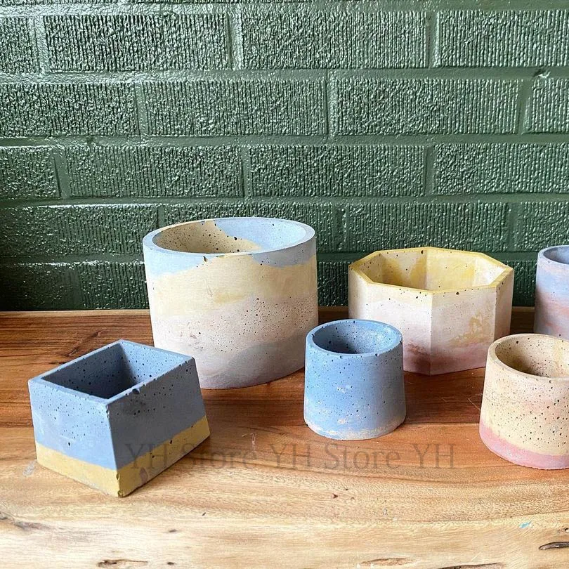 Concrete Candle Cup Vessel Sil - Terrazzo Pot Cement ulasan dan harga