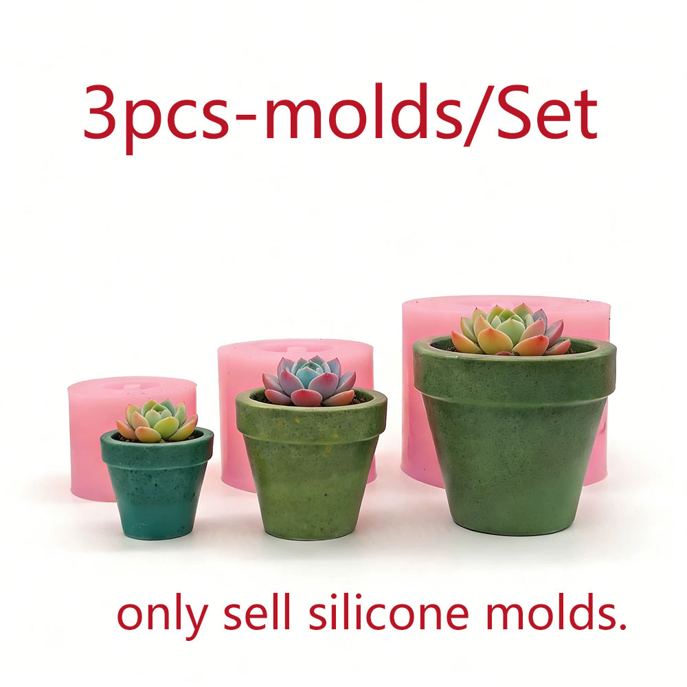 Mini Succulent Planter Silicon - Terrazzo Pot Cement ulasan dan harga