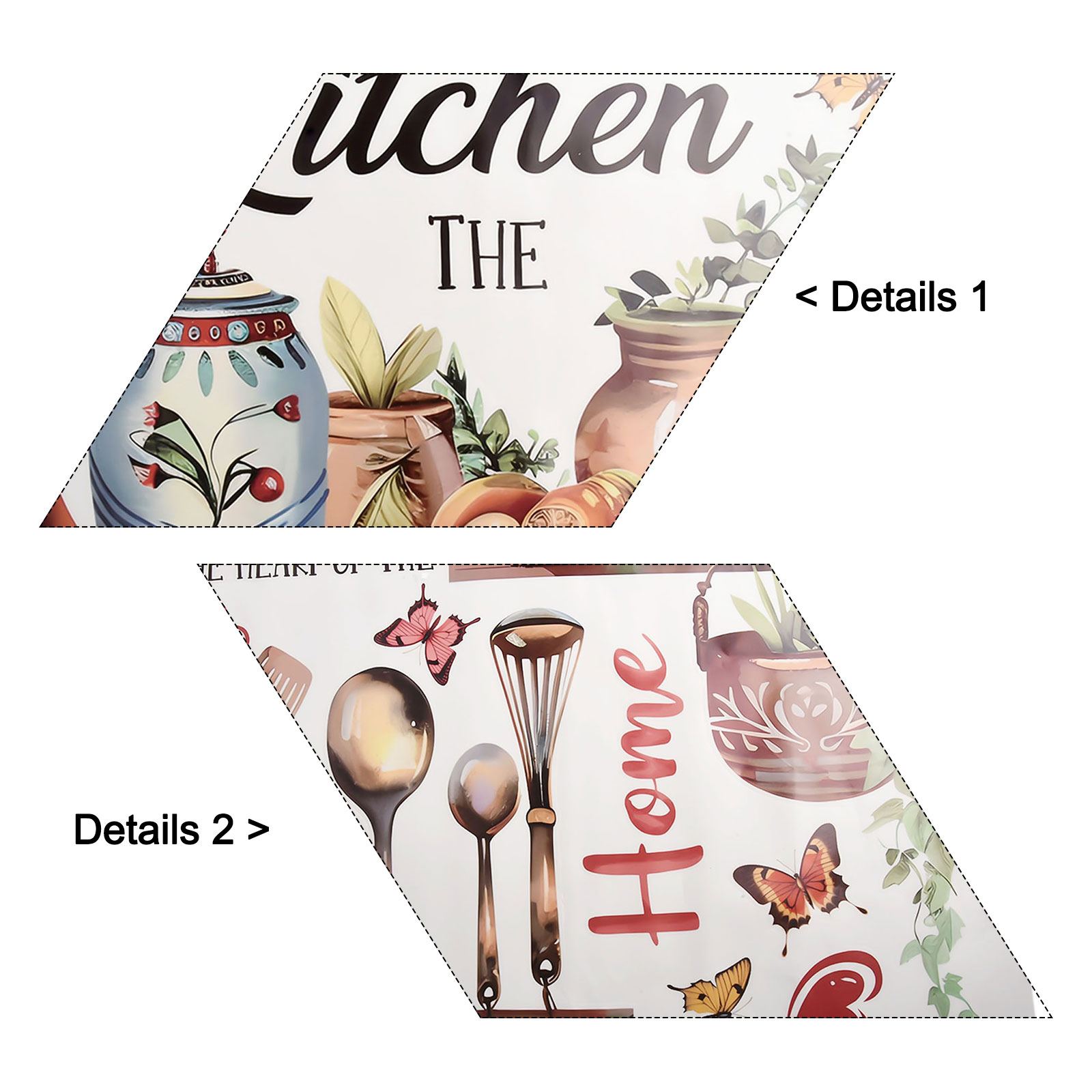 Floral Design PVC Wall Sticker - Interior Design Kitchen And Living Room ulasan dan harga