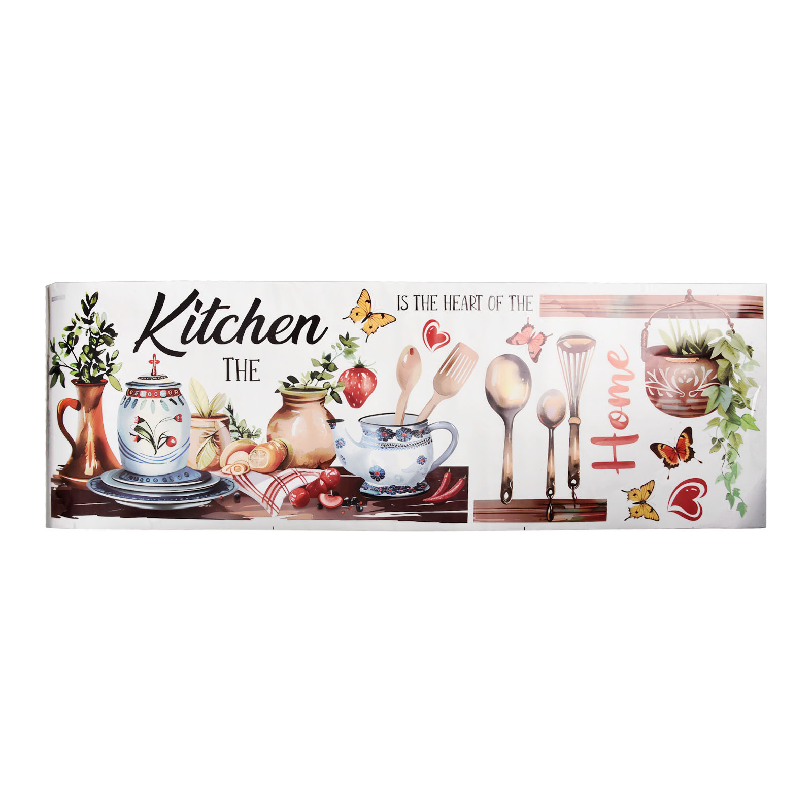 Floral Design PVC Wall Sticker - Interior Design Kitchen And Living Room ulasan dan harga