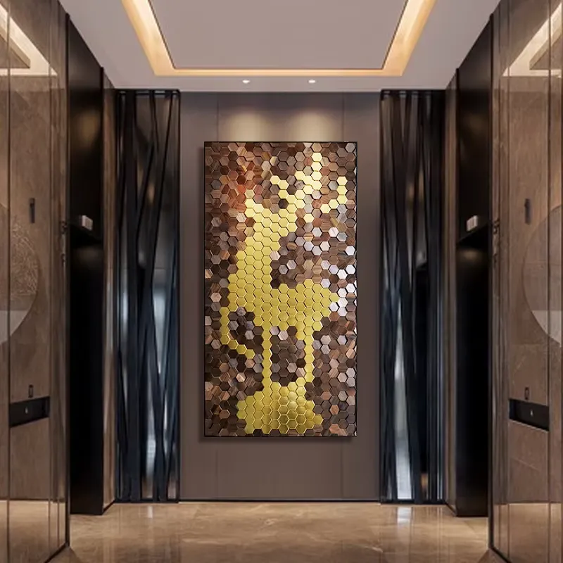 Natural Walnut 3D Wooden Wall  - Interior Design Modern ulasan dan harga
