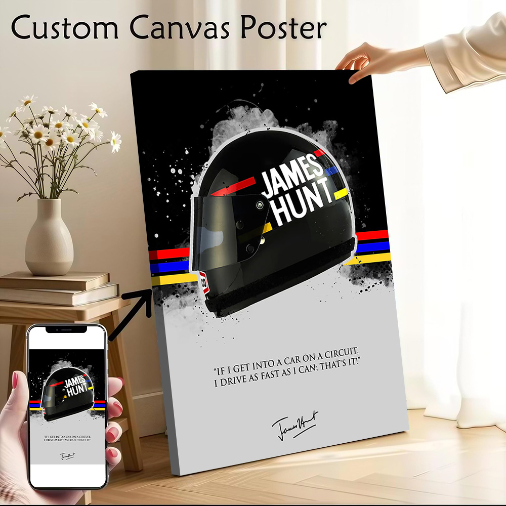 JAMES HUNT Quote Printed Canva - Interior Design Modern ulasan dan harga