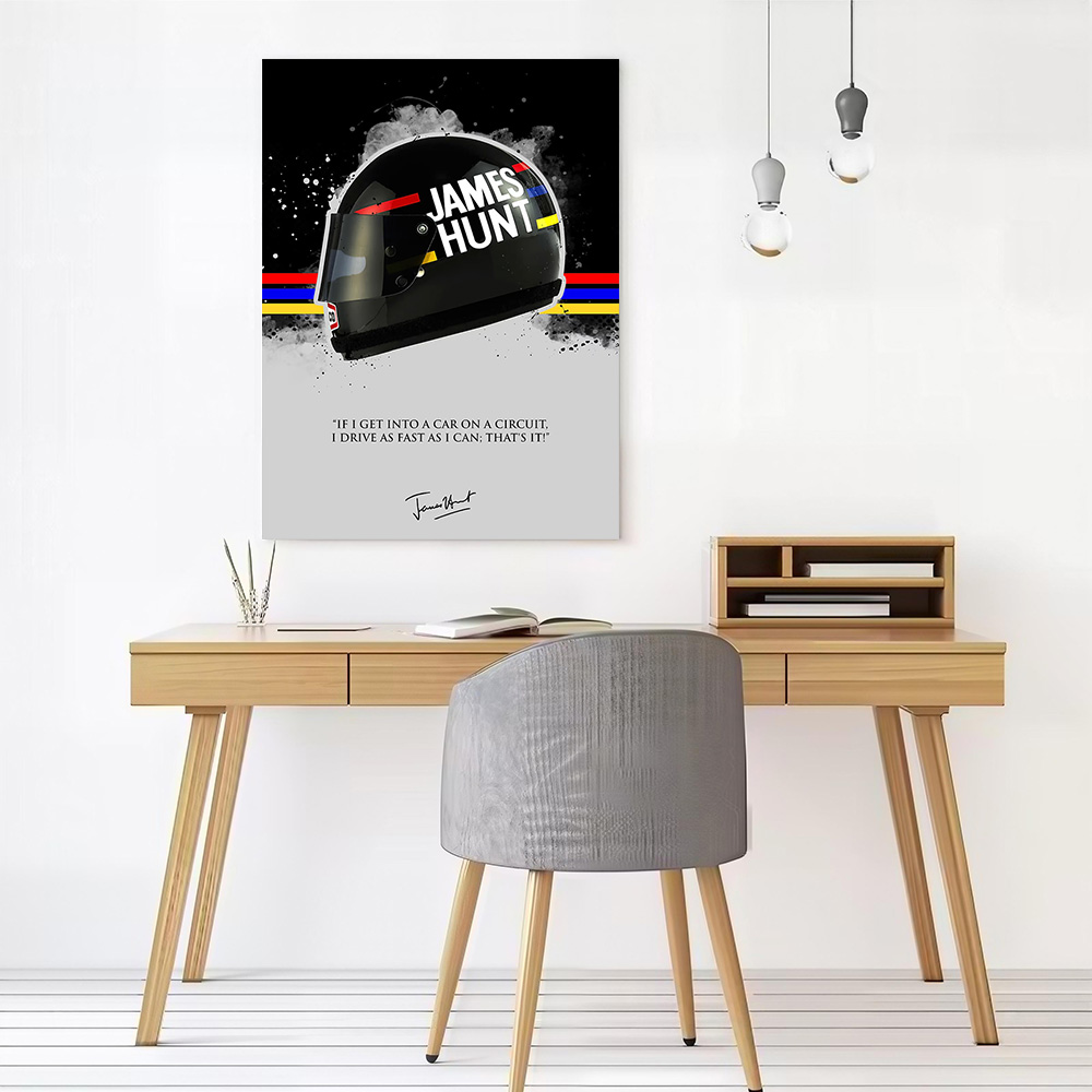 JAMES HUNT Quote Printed Canva - Interior Design Modern ulasan dan harga