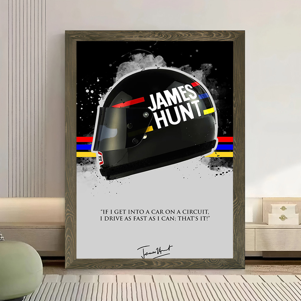 JAMES HUNT Quote Printed Canva - Interior Design Modern ulasan dan harga