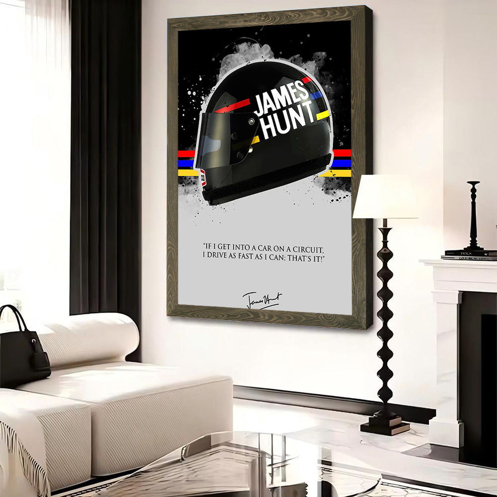 JAMES HUNT Quote Printed Canva - Interior Design Modern ulasan dan harga