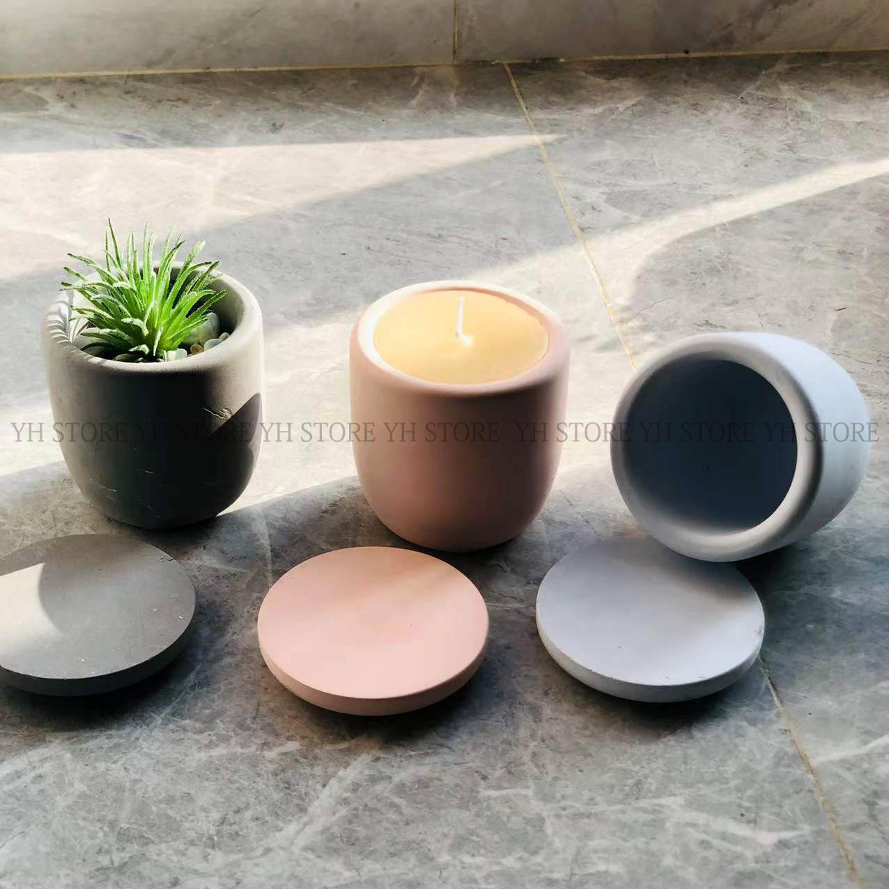 Cement Box Silicone Molds Terr - Terrazzo Pot Cement ulasan dan harga
