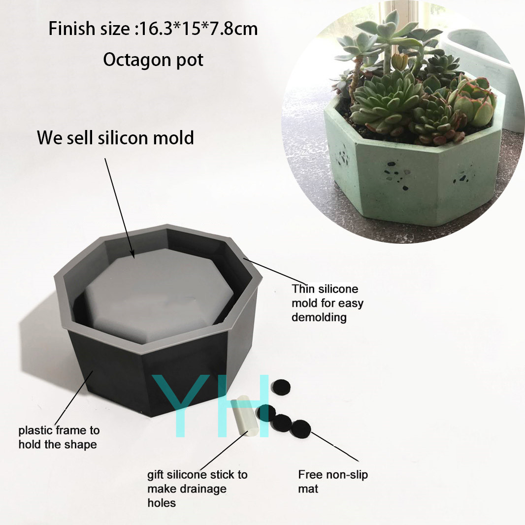 Cement Flower Pot Silicone Mol - Terrazzo Pot Cement ulasan dan harga
