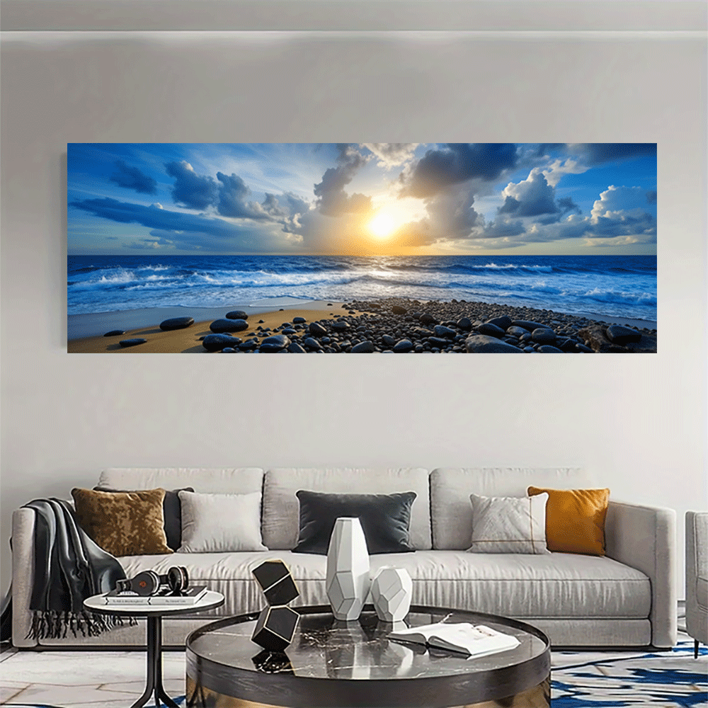 1PC-Canvas poster Unframed Oce - Interior Design Landscape ulasan dan harga
