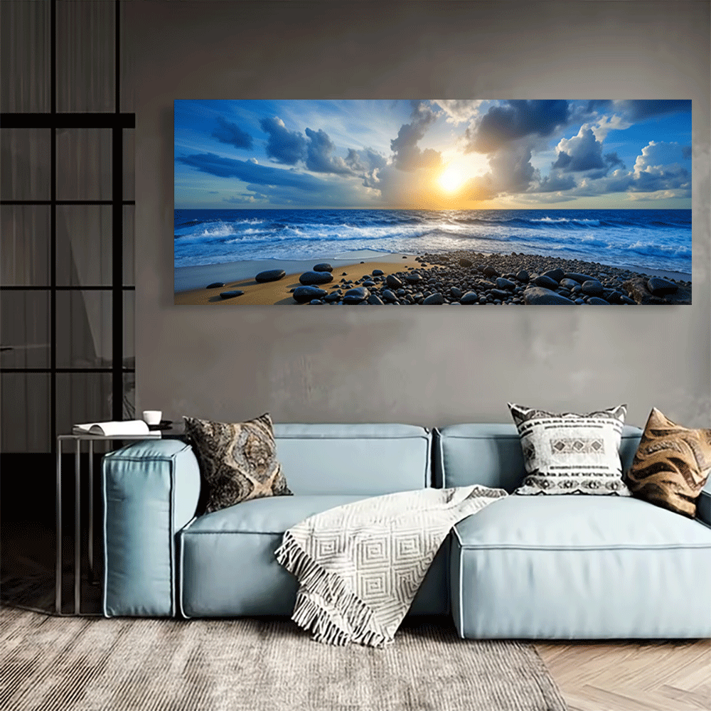 1PC-Canvas poster Unframed Oce - Interior Design Landscape ulasan dan harga