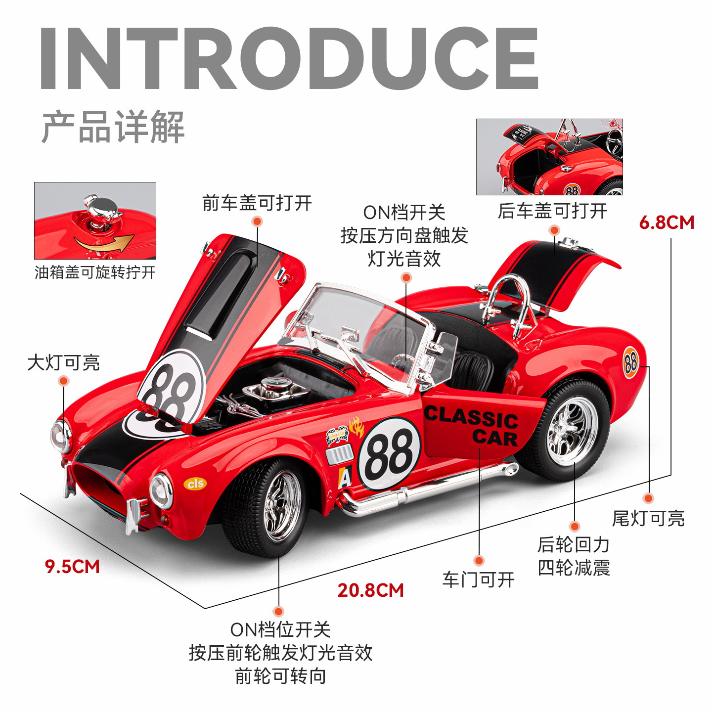 1:24 Shelby Cobra GT Car Model - Interior Design Style Quiz ulasan dan harga