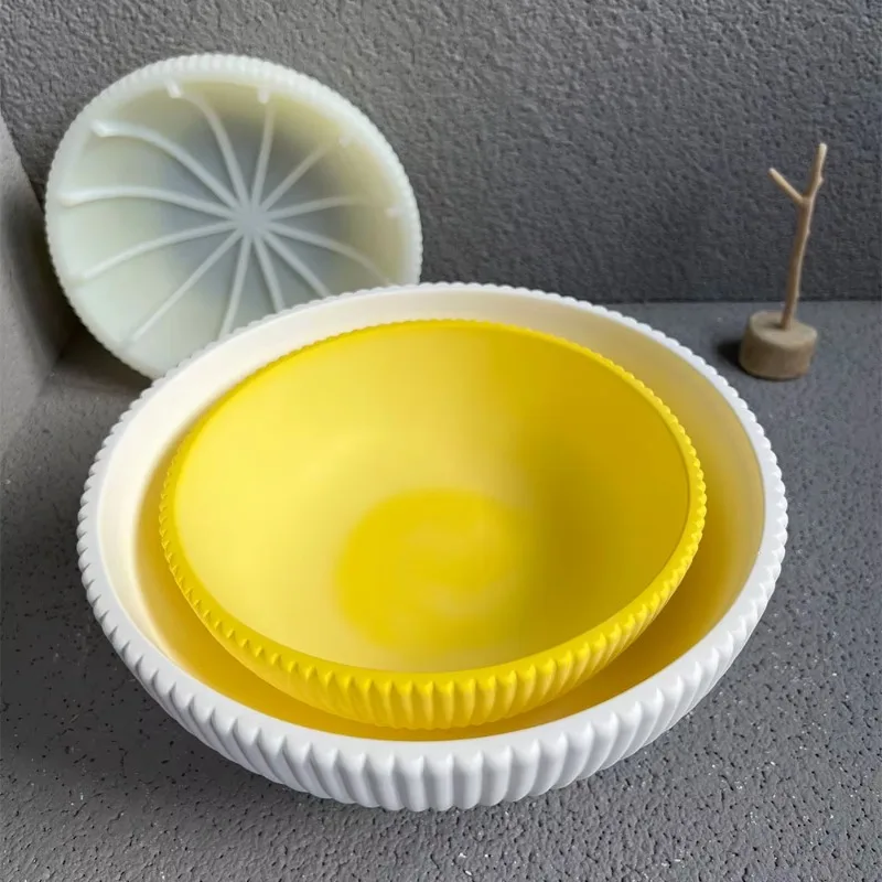 Large Striped Bowl Vessel Conc - Terrazzo Pot Cement ulasan dan harga